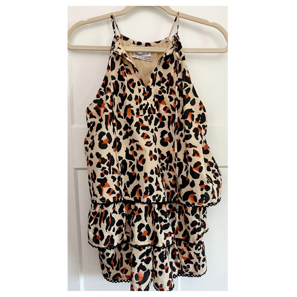 Urban Outfitters Leopard Print Tiered Keyhole Romper - Picture 3 of 12